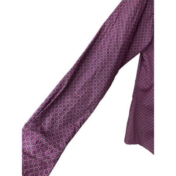 Cinch Purple Patterned Blouse - Picture 8 of 14